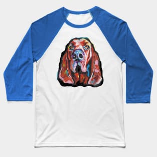 Redbone COONHOUND Dog Bright colorful pop dog art Baseball T-Shirt